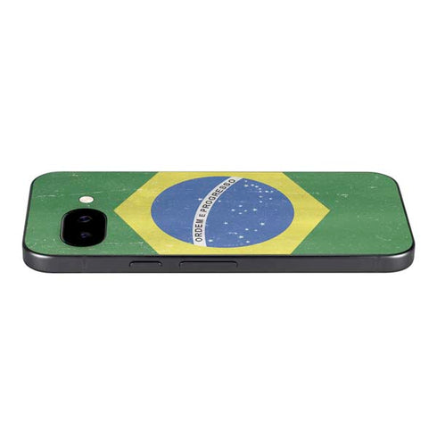 Brazil Flag Distressed Google Pixel 9a Skin